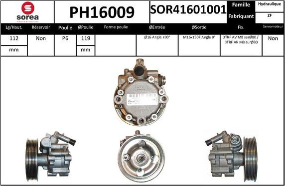 SNRA PH16009 - Pompe hydraulique, direction cwaw.fr