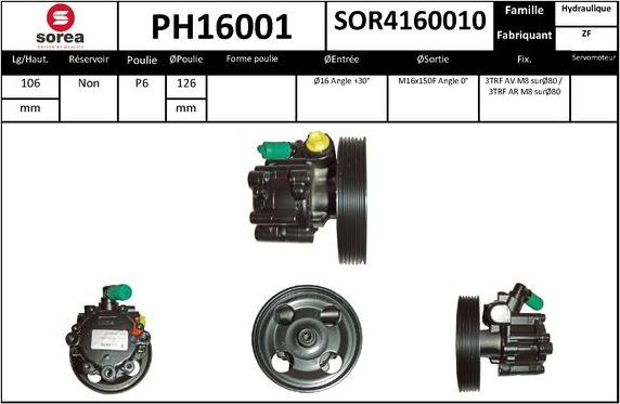 SNRA PH16001 - Pompe hydraulique, direction cwaw.fr