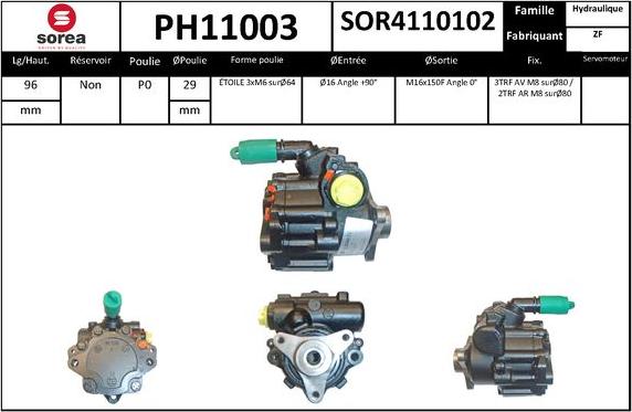 SNRA PH11003 - Pompe hydraulique, direction cwaw.fr