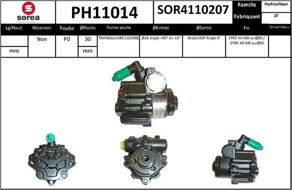 SNRA PH11014 - Pompe hydraulique, direction cwaw.fr