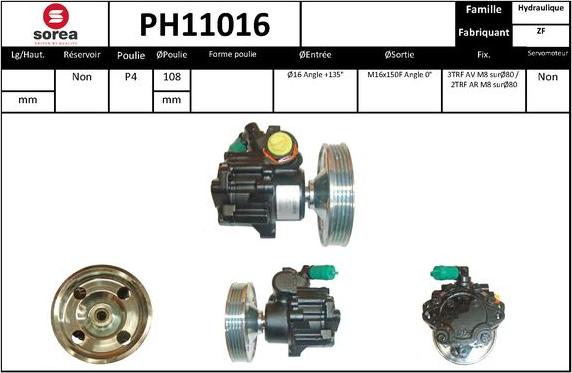 SNRA PH11016 - Pompe hydraulique, direction cwaw.fr