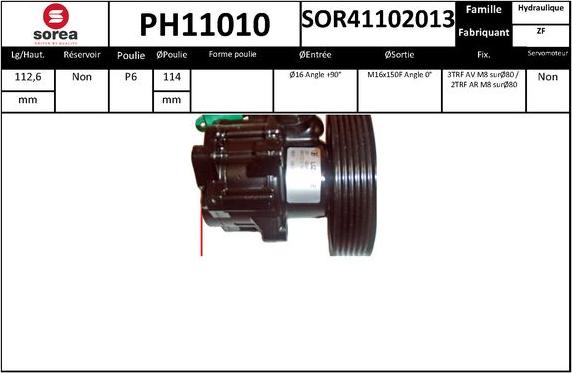 SNRA PH11010 - Pompe hydraulique, direction cwaw.fr