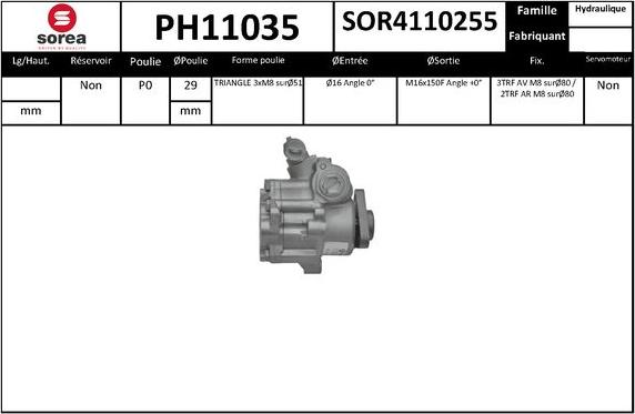 SNRA PH11035 - Pompe hydraulique, direction cwaw.fr