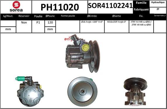 SNRA PH11020 - Pompe hydraulique, direction cwaw.fr