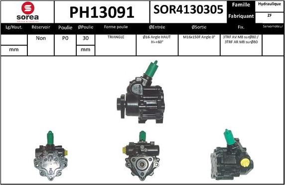 SNRA PH13091 - Pompe hydraulique, direction cwaw.fr