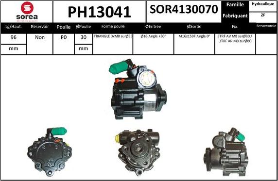 SNRA PH13041 - Pompe hydraulique, direction cwaw.fr