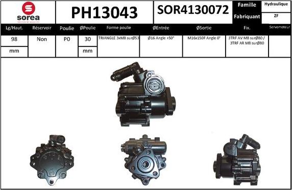 SNRA PH13043 - Pompe hydraulique, direction cwaw.fr