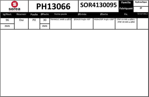 SNRA PH13066 - Pompe hydraulique, direction cwaw.fr