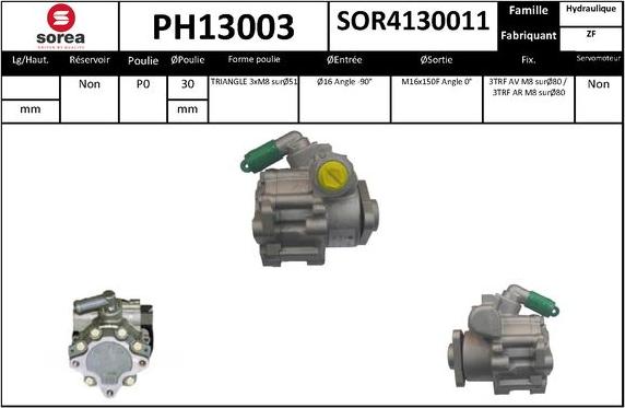 SNRA PH13003 - Pompe hydraulique, direction cwaw.fr