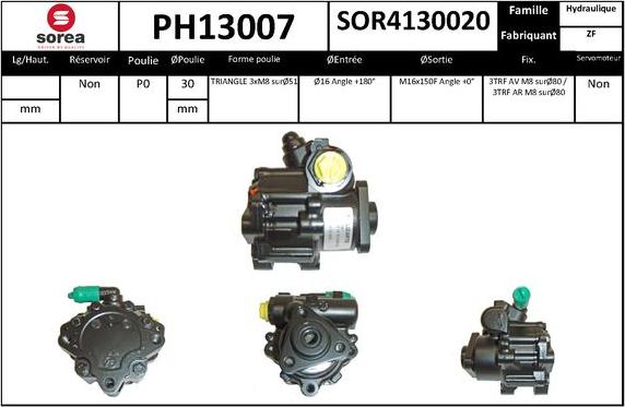 SNRA PH13007 - Pompe hydraulique, direction cwaw.fr