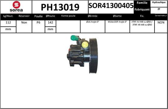 SNRA PH13019 - Pompe hydraulique, direction cwaw.fr