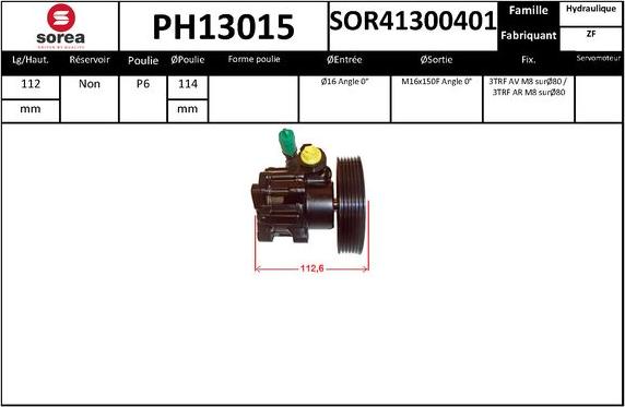 SNRA PH13015 - Pompe hydraulique, direction cwaw.fr