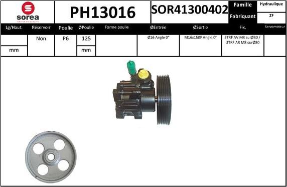 SNRA PH13016 - Pompe hydraulique, direction cwaw.fr