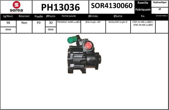 SNRA PH13036 - Pompe hydraulique, direction cwaw.fr