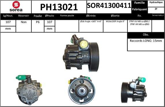 SNRA PH13021 - Pompe hydraulique, direction cwaw.fr