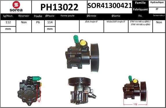 SNRA PH13022 - Pompe hydraulique, direction cwaw.fr