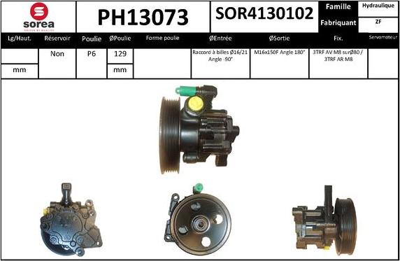 SNRA PH13073 - Pompe hydraulique, direction cwaw.fr