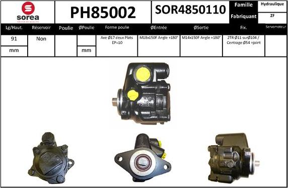 SNRA PH85002 - Pompe hydraulique, direction cwaw.fr