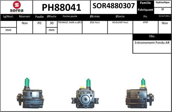 SNRA PH88041 - Pompe hydraulique, direction cwaw.fr