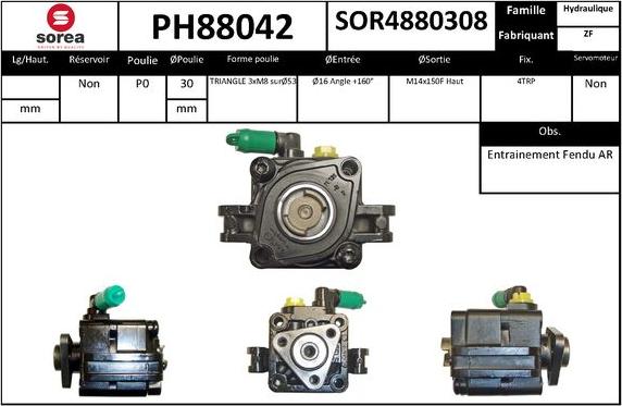 SNRA PH88042 - Pompe hydraulique, direction cwaw.fr