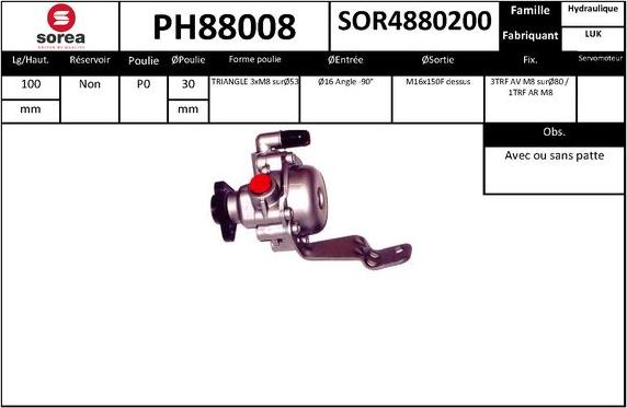 SNRA PH88008 - Pompe hydraulique, direction cwaw.fr