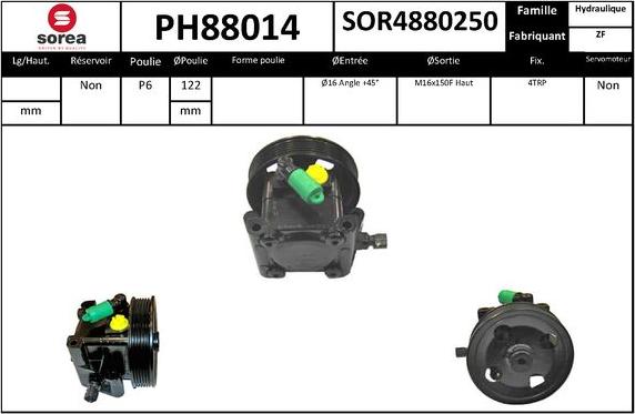 SNRA PH88014 - Pompe hydraulique, direction cwaw.fr