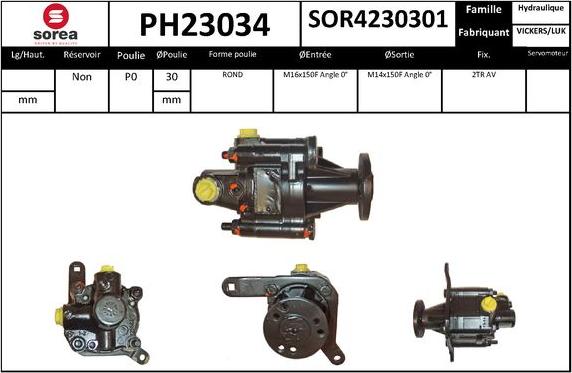 SNRA PH23034 - Pompe hydraulique, direction cwaw.fr