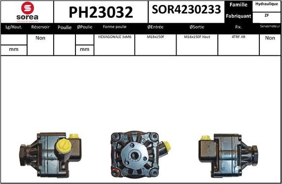 SNRA PH23032 - Pompe hydraulique, direction cwaw.fr