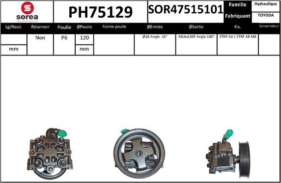 SNRA PH75129 - Pompe hydraulique, direction cwaw.fr