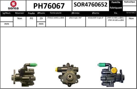 SNRA PH76067 - Pompe hydraulique, direction cwaw.fr