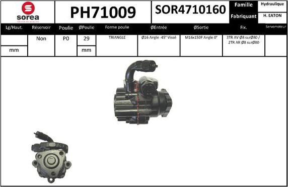 SNRA PH71009 - Pompe hydraulique, direction cwaw.fr