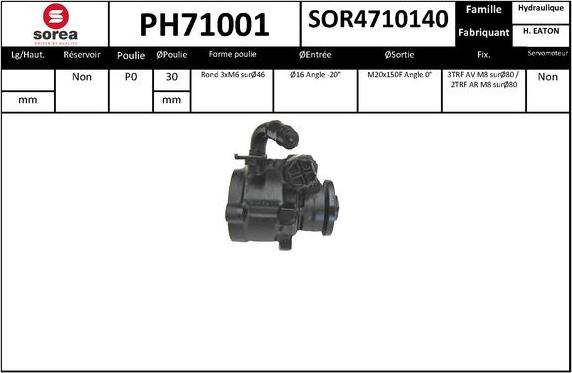 SNRA PH71001 - Pompe hydraulique, direction cwaw.fr