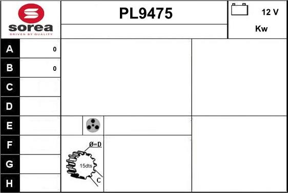 SNRA PL9475 - Démarreur cwaw.fr