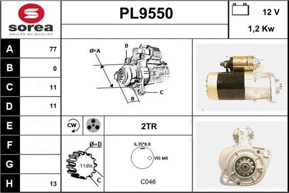 SNRA PL9550 - Démarreur cwaw.fr