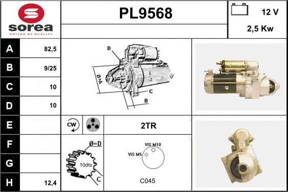 SNRA PL9568 - Démarreur cwaw.fr