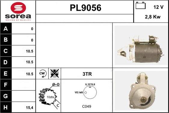 SNRA PL9056 - Démarreur cwaw.fr