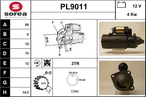 SNRA PL9011 - Démarreur cwaw.fr