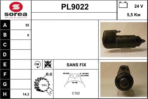 SNRA PL9022 - Démarreur cwaw.fr