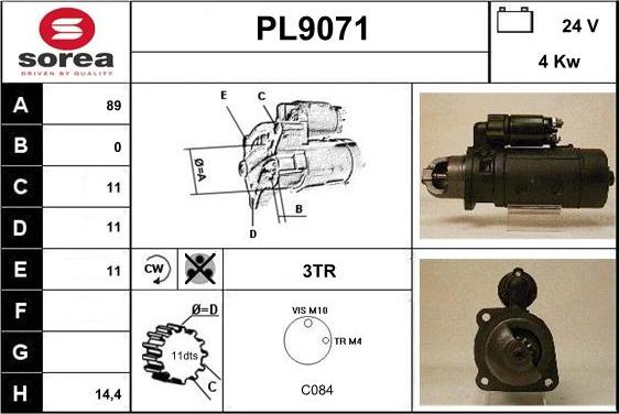 SNRA PL9071 - Démarreur cwaw.fr