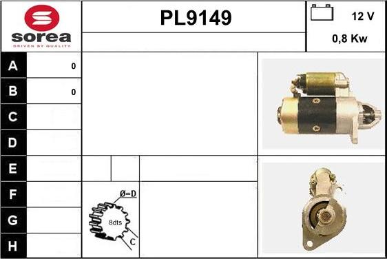 SNRA PL9149 - Démarreur cwaw.fr