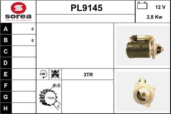 SNRA PL9145 - Démarreur cwaw.fr