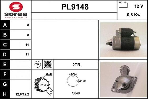 SNRA PL9148 - Démarreur cwaw.fr