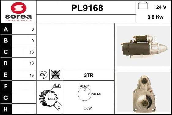 SNRA PL9168 - Démarreur cwaw.fr