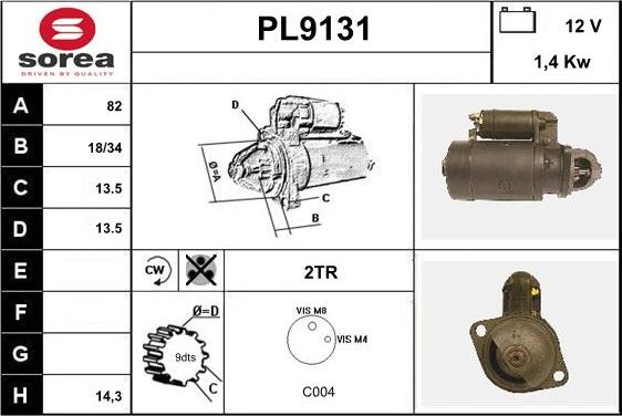 SNRA PL9131 - Démarreur cwaw.fr