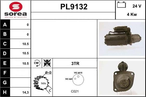 SNRA PL9132 - Démarreur cwaw.fr