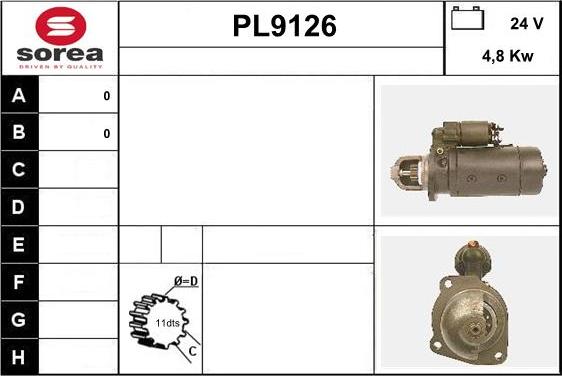 SNRA PL9126 - Démarreur cwaw.fr