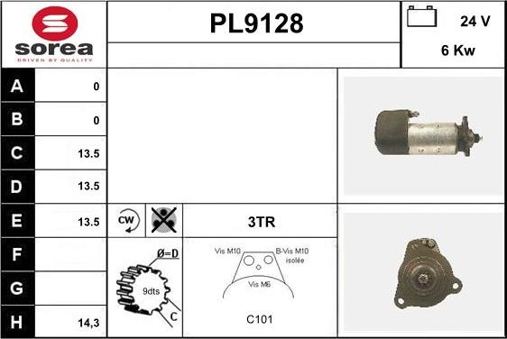 SNRA PL9128 - Démarreur cwaw.fr