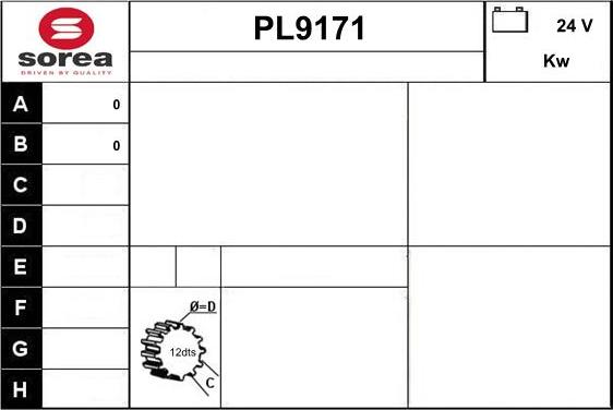 SNRA PL9171 - Démarreur cwaw.fr