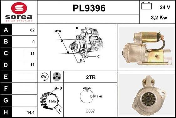 SNRA PL9396 - Démarreur cwaw.fr