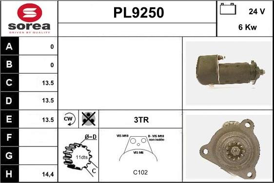 SNRA PL9250 - Démarreur cwaw.fr